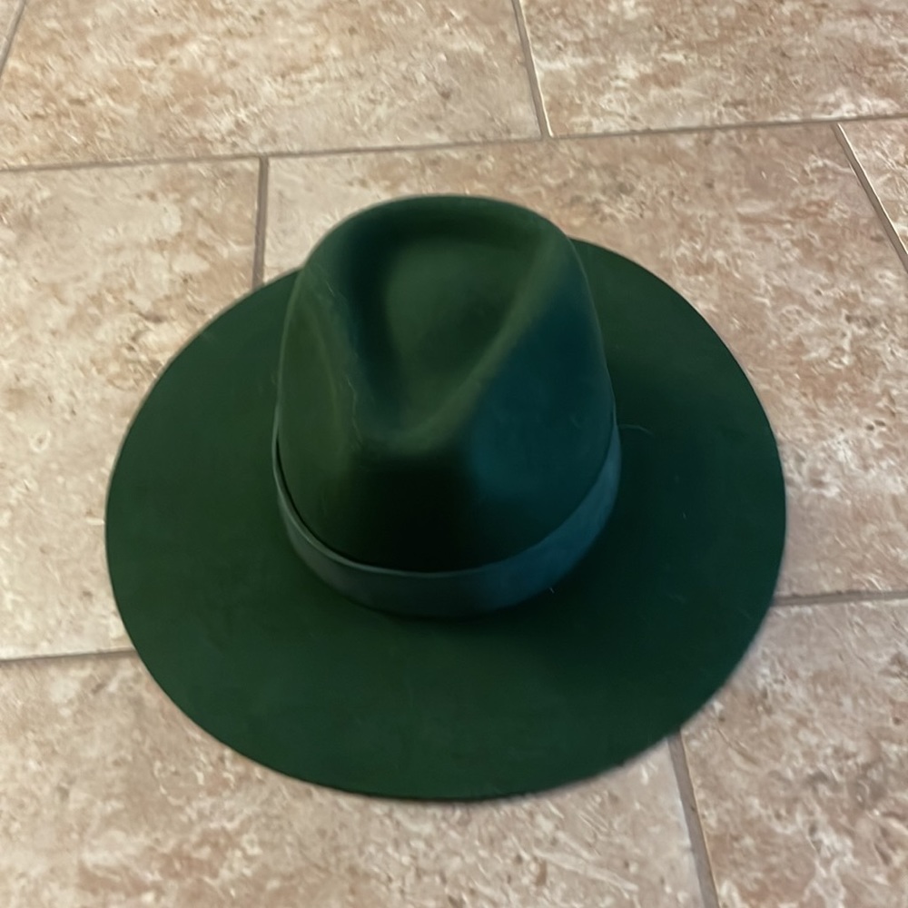 Green fedora hat